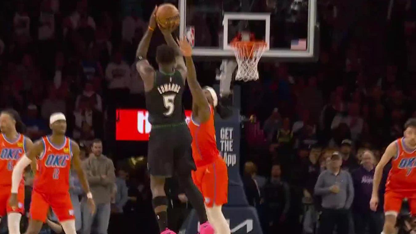 Anthony Edwards drops in a trey for Minnesota
