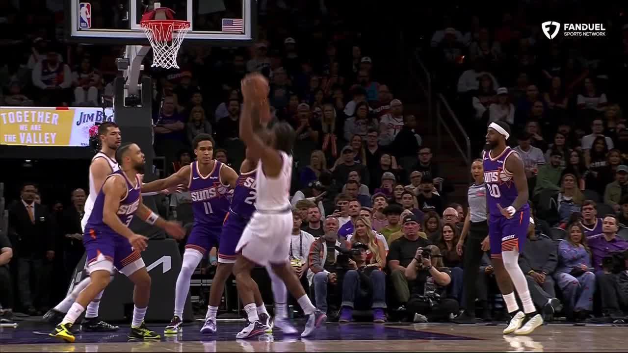 Kawhi Leonard gets the basket plus the foul