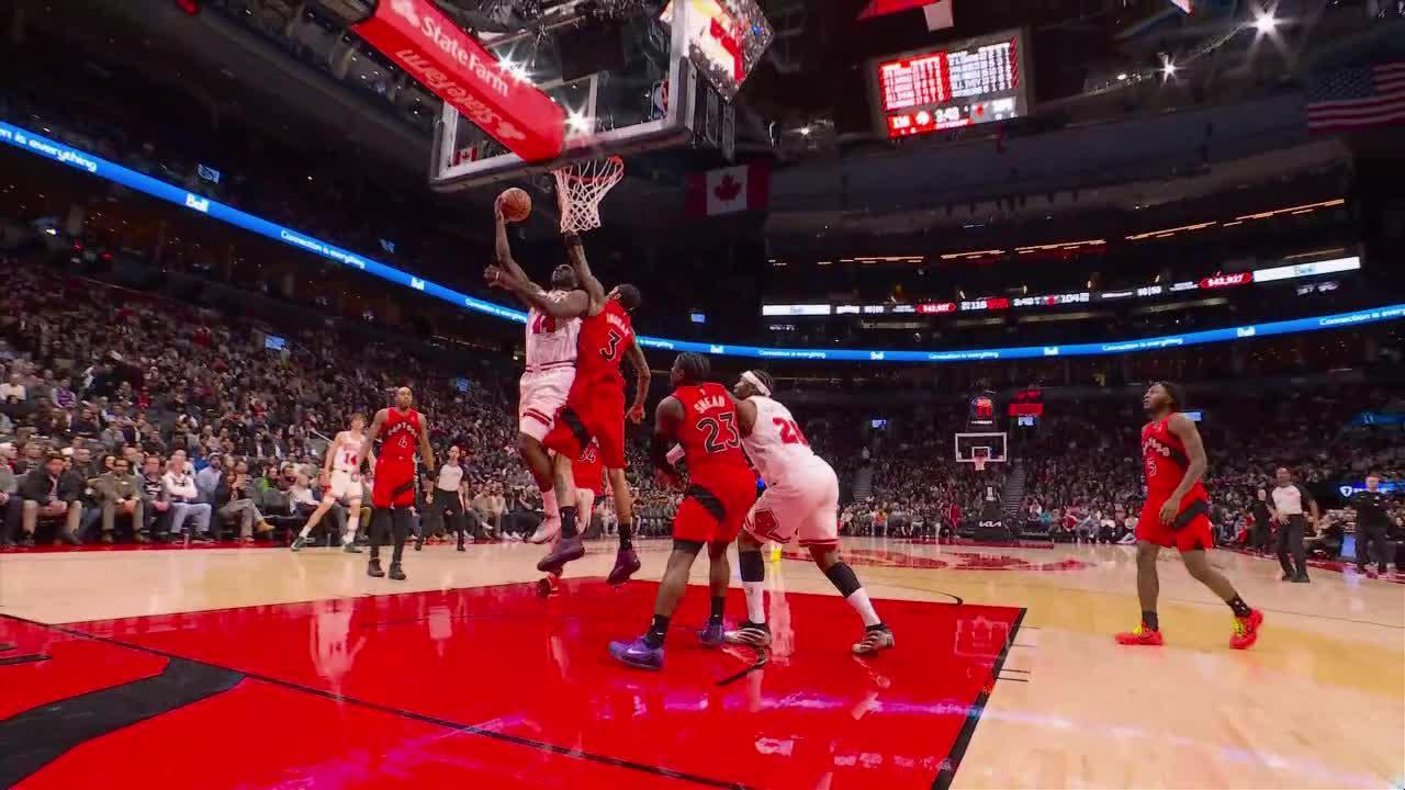 Brandon Ingram elevates for the big-time stuff for the Raptors.