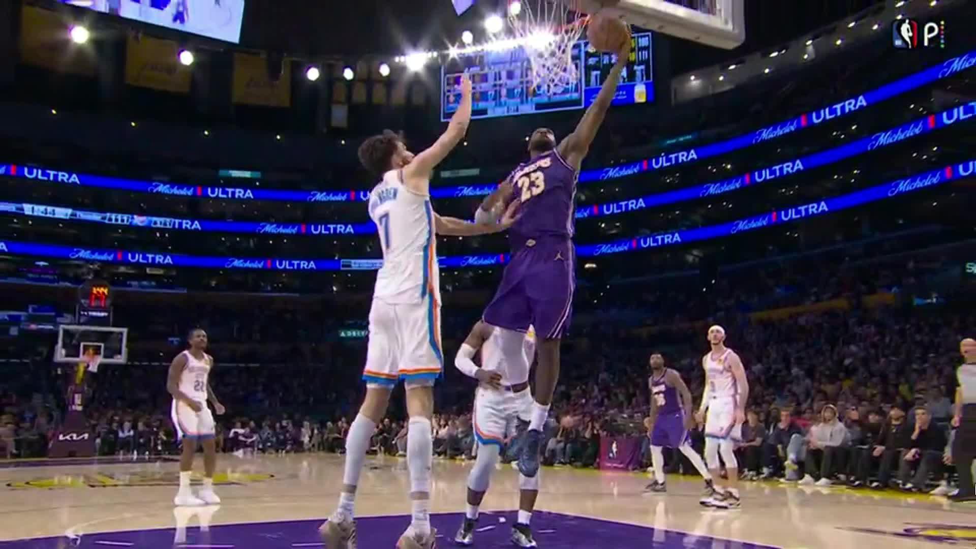 LeBron James highlights vs. Oklahoma City Thunder