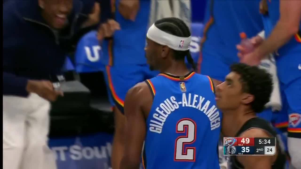 Shai Gilgeous-Alexander scores 30 points in the Thunder's victory against the Mavericks.