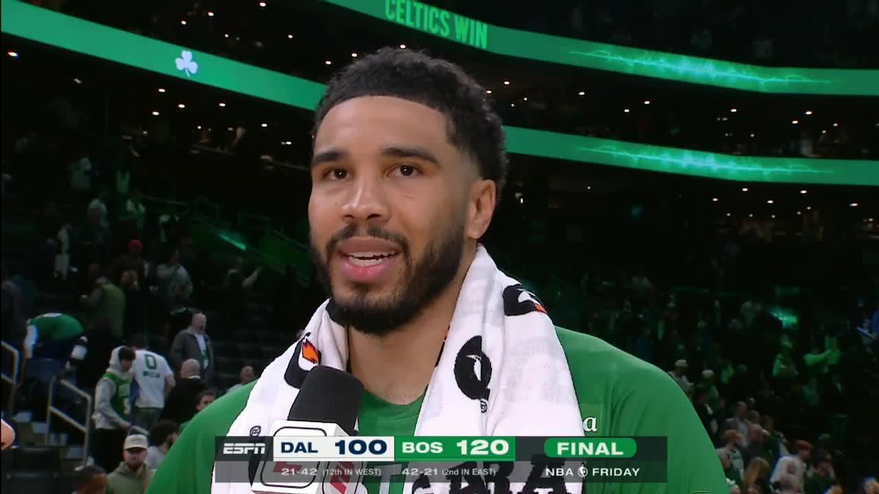 Jayson Tatum shares what it felt like returning to play 298 days after tearing an Achilles in 2025 East semifinals.