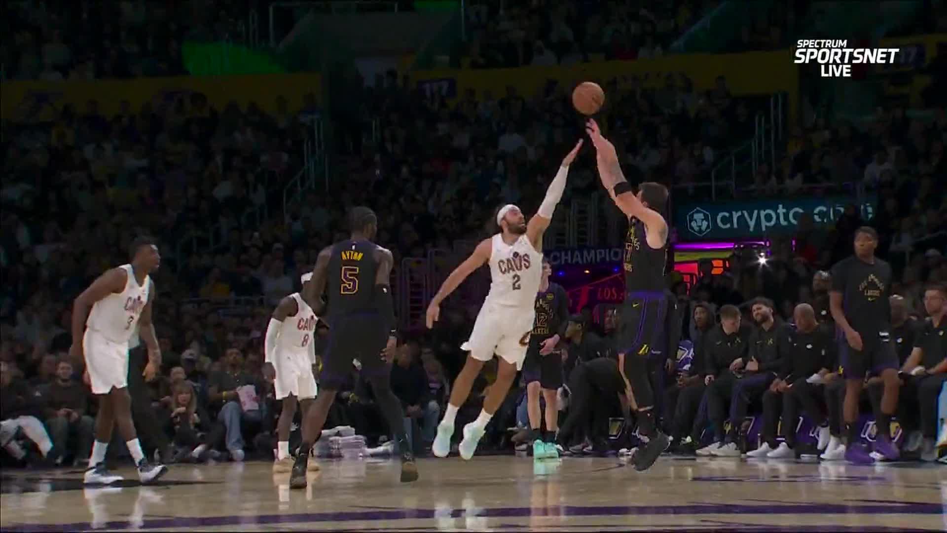 Luka Doncic knocks down a long 3-pointer for the Lakers