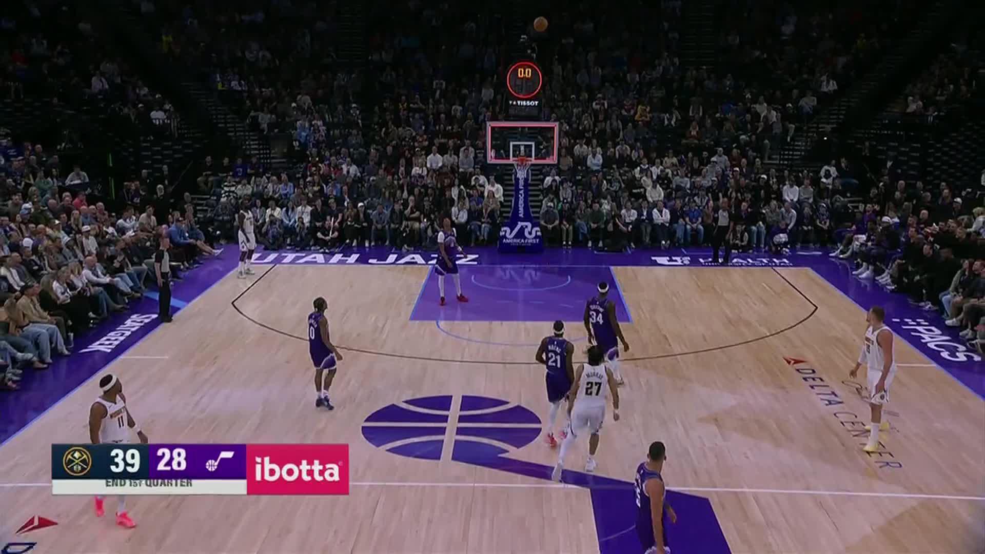 Jamal Murray shocks vs. Utah Jazz with half-court shot