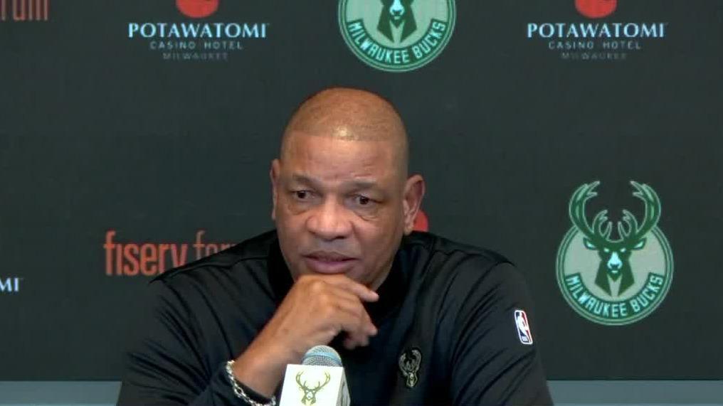 Doc Rivers voices his frustrations with the back-and-forth feud between Giannis Antetokounmpo's and the Bucks over his availability.