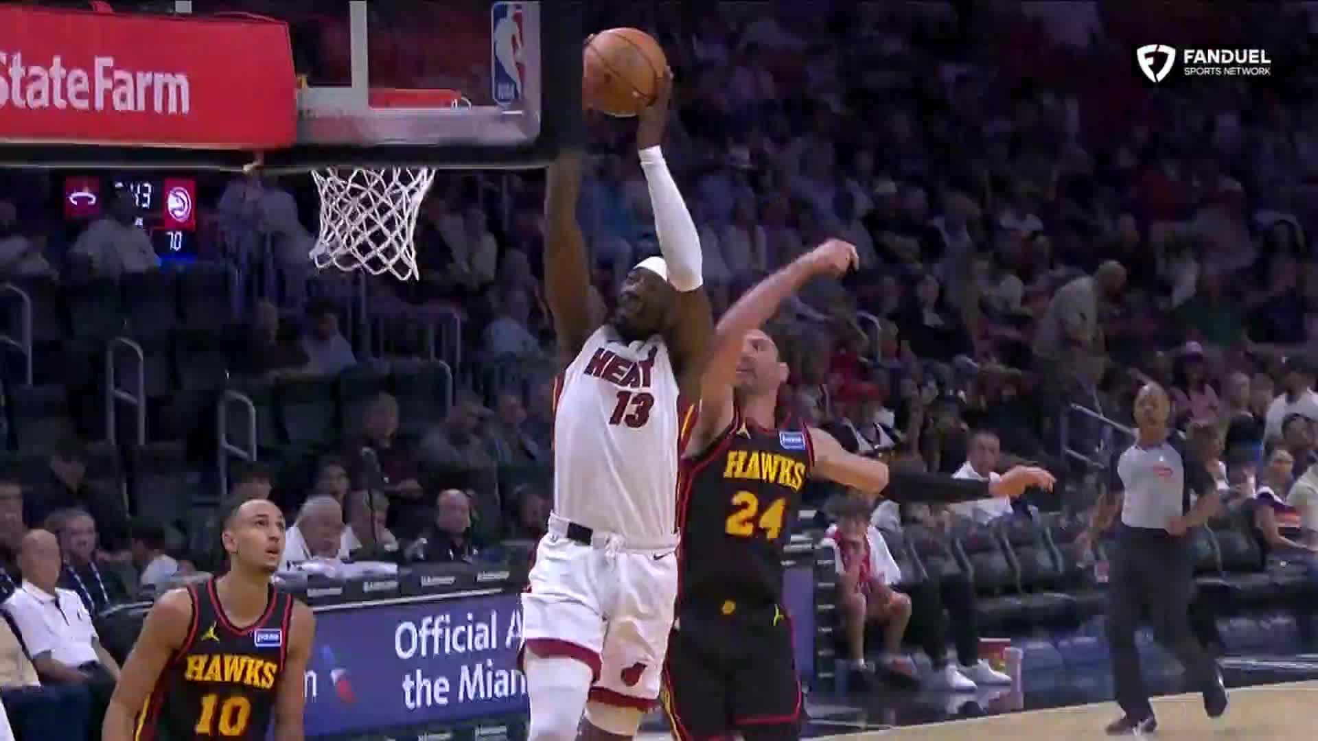 Bam Adebayo throws down powerful jam vs. Atlanta Hawks