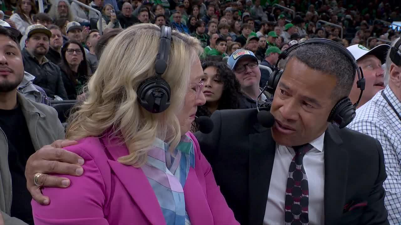 Doris Burke and Mark Jones share emotional moment