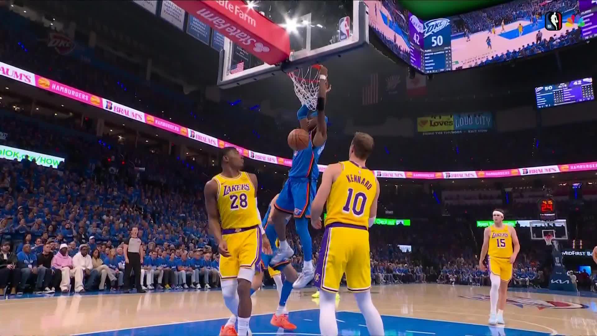 NBA: Oklahoma City Thunder vs Los Angeles Lakers