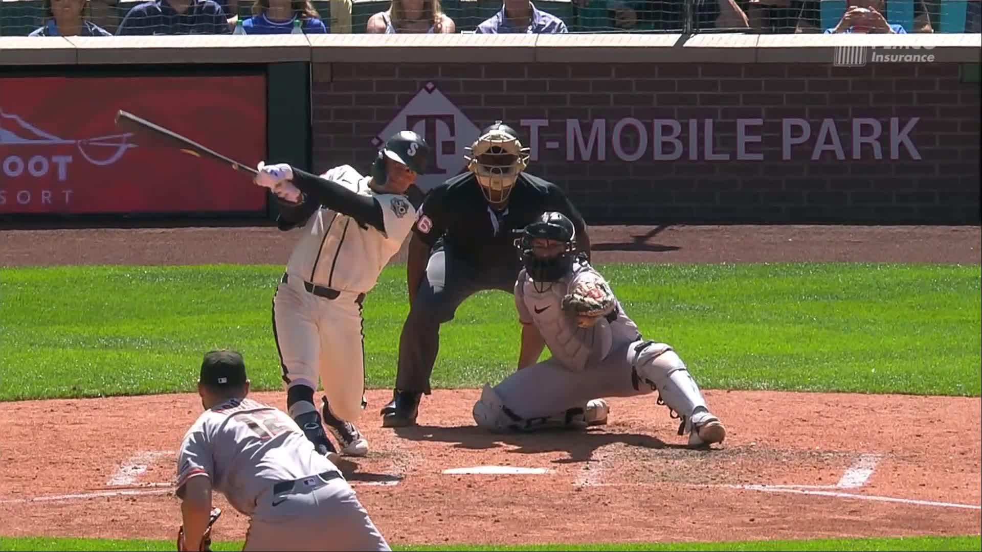 Cole Young crushes a home run — Article image accompanying Mariners and Giants meet, winner takes 3-game series on WagerUp Sports News.