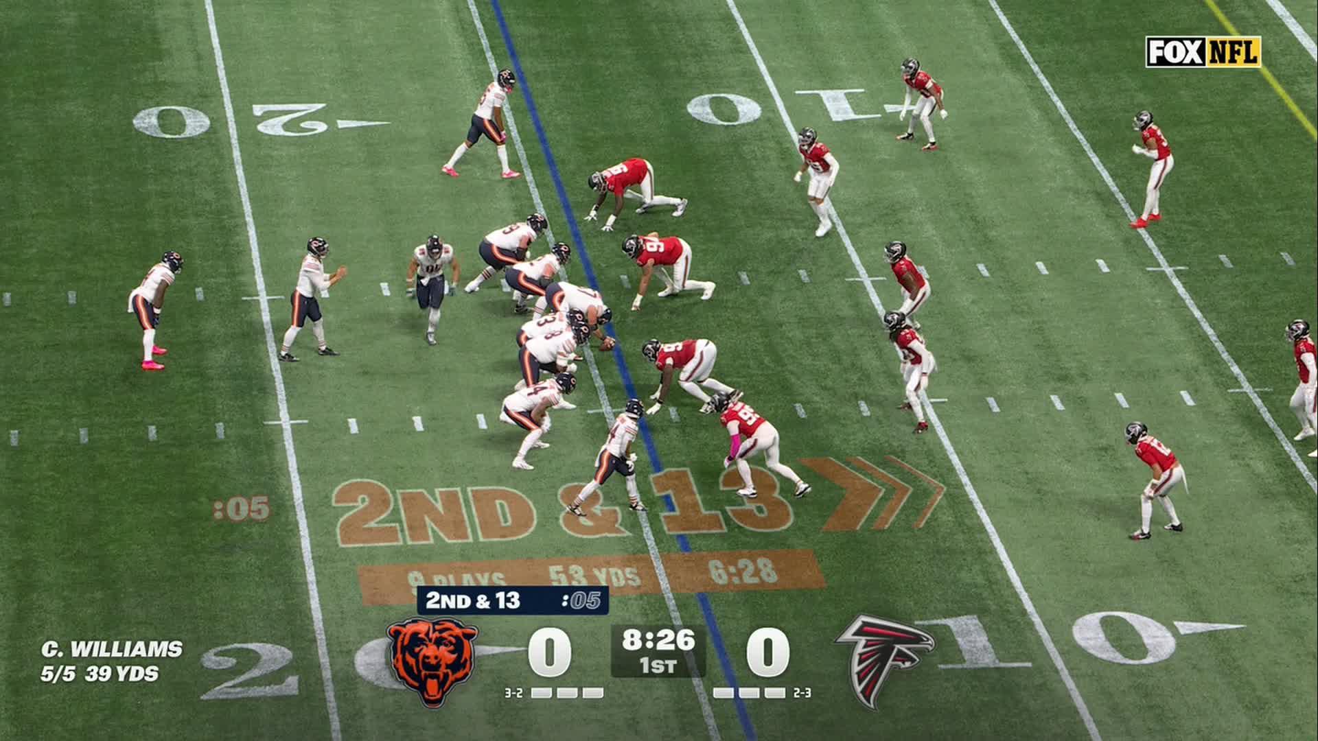 Caleb Williams completes first 12 passes in return after missing 3 ...