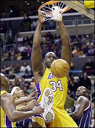 Basketball Network - In 2002, Shaquille O' Neal wore number 8 while Kobe  Bryant served a two-game suspension for fighting Reggie Miller.