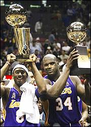 kobe shaq championships