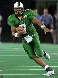 Marshall Herd QB Byron Leftwich carried down the field 