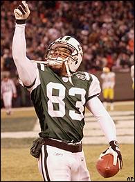 Green Bay Packers @ New York Jets - Dec 29, 2002 - Wayne Chrebet, Santana  Moss, Chad Pennington 