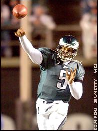 DONOVAN MCNABB BROKEN ANKLE GAME PHILADELPHIA EAGLES 2002 VETERANS