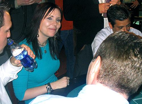 Annie Duke enjoying her time at the Final Table