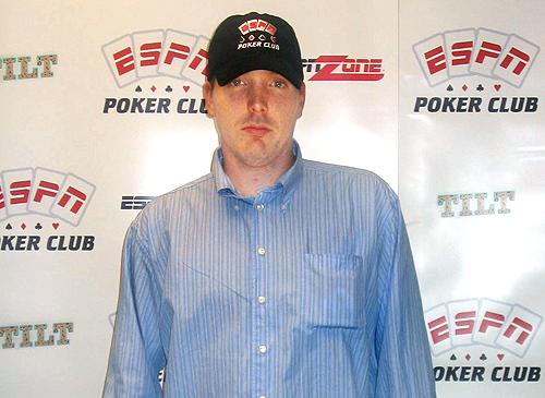 Borak dawning some ESPN Poker Club Gear