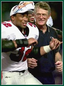 Jamal Anderson and Dan Reeves