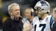 Jake Delhomme #17 and John Fox 