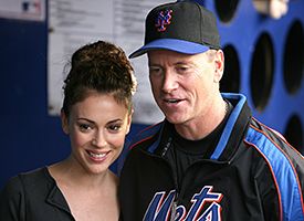 alyssa milano tom glavine wright david touch rogash wireimage jim espn