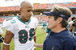 Jason Taylor and Bill Belichick