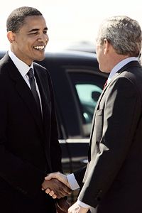 Obama and Bush