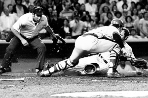 1974 Baseball Tweets on X: The Red Sox's Carlton Fisk watches helplessly  as the Yankees' Reggie Jackson crosses the plate after hitting a home run  and is congratulated by Thurman Munson, Chris