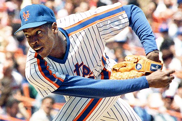 Keith Hernandez, Roger McDowell, Darryl Strawberry and Wally Backman. Mets  1986