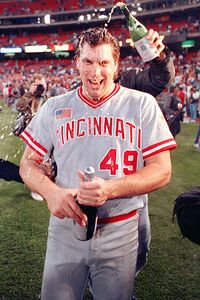 Paul ONeill, Barry Larkin, Chris Sabo, Eric Davis and Lou Pinella Cincinnati  Reds 1990 WS Champions