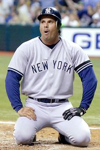 Tampa Bay Devil Rays designated hitter Jose Canseco talks with bench  News Photo - Getty Images