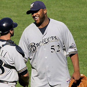 Milwaukee Brewers pitching coach Mike Maddux waits for the game to