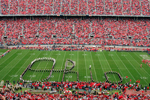 The Ohio State Buckeyes marching band