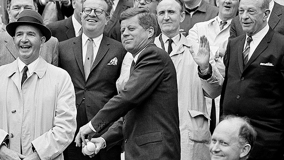 MLB Opening Day: President First Pitches, Obama, Bush, Clinton, JFK