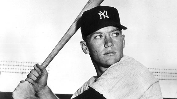 Mickey Mantle by Hulton Archive