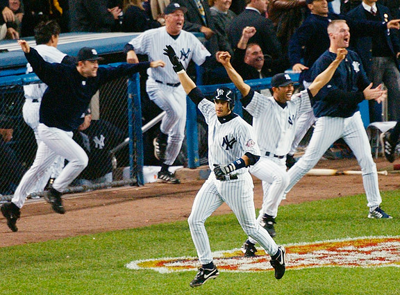 SportsCenter on X: Jorge Posada poses with his retired number