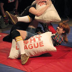 wrestling pillow dolls