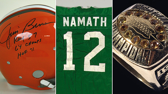 Some prized football memorablia was up for auction. - ESPN