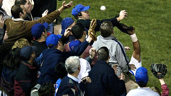 Me in the famous Steve Bartman seat at a Cubs game, Zimmt54