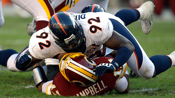 Elvis Dumervil would like to remain with the Broncos