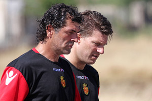 Miguel Angel Nadal and Michael Laudrup 