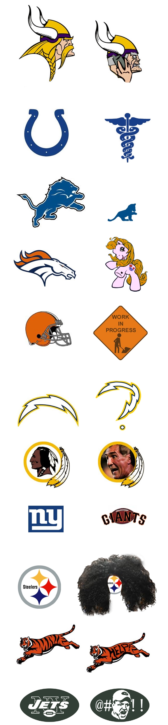 funny football logos