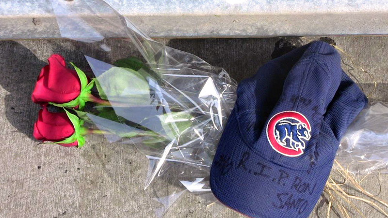 Images from Ron Santo's funeral