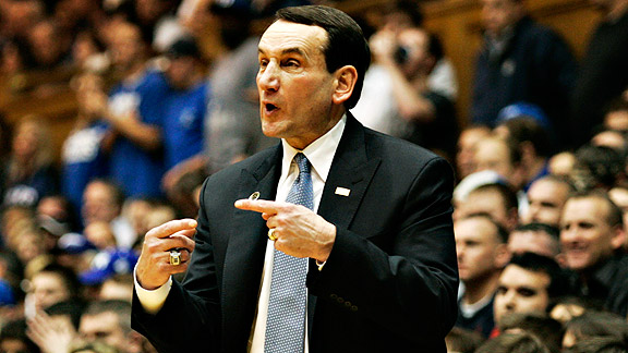 Duke's Mike Krzyzewski, Kansas State's Frank Martin, Kentucky's John  Calipari, UCLA's Ben Howland and other college coaches send the wrong  message when they curse at their players on national TV.