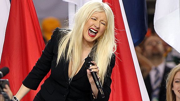 Christina Aguilera botched the national anthem, but singing 