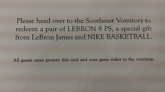 Insiders - Miami Heat presented a courtside ticket to