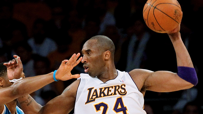 Kobe Bryant of the Los Angeles Lakers bites his jersey during a game  News Photo - Getty Images