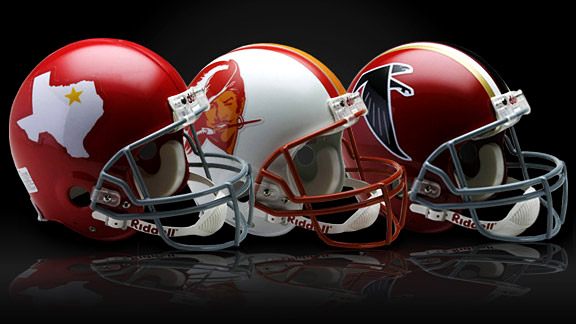 Retro NFL helmets