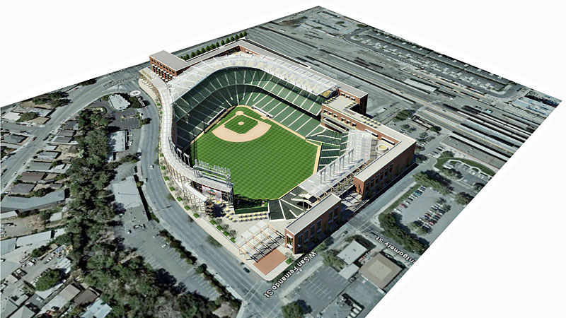 Athletics release first renderings of proposed ballpark in Las Vegas - ABC7  San Francisco