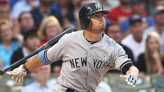 Derek Jeter to bat second for Yankees, with Brett Gardner leading