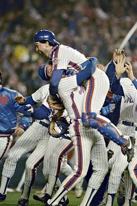 LEE MAZZILLI NEW YORK METS 86 WS CHAMPS ACTION SIGNED 8x10